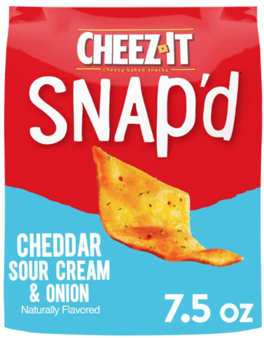 Cheez-it Snap'd Crackers, Cheddar Sour Cream and Onion 3.75 oz image 0