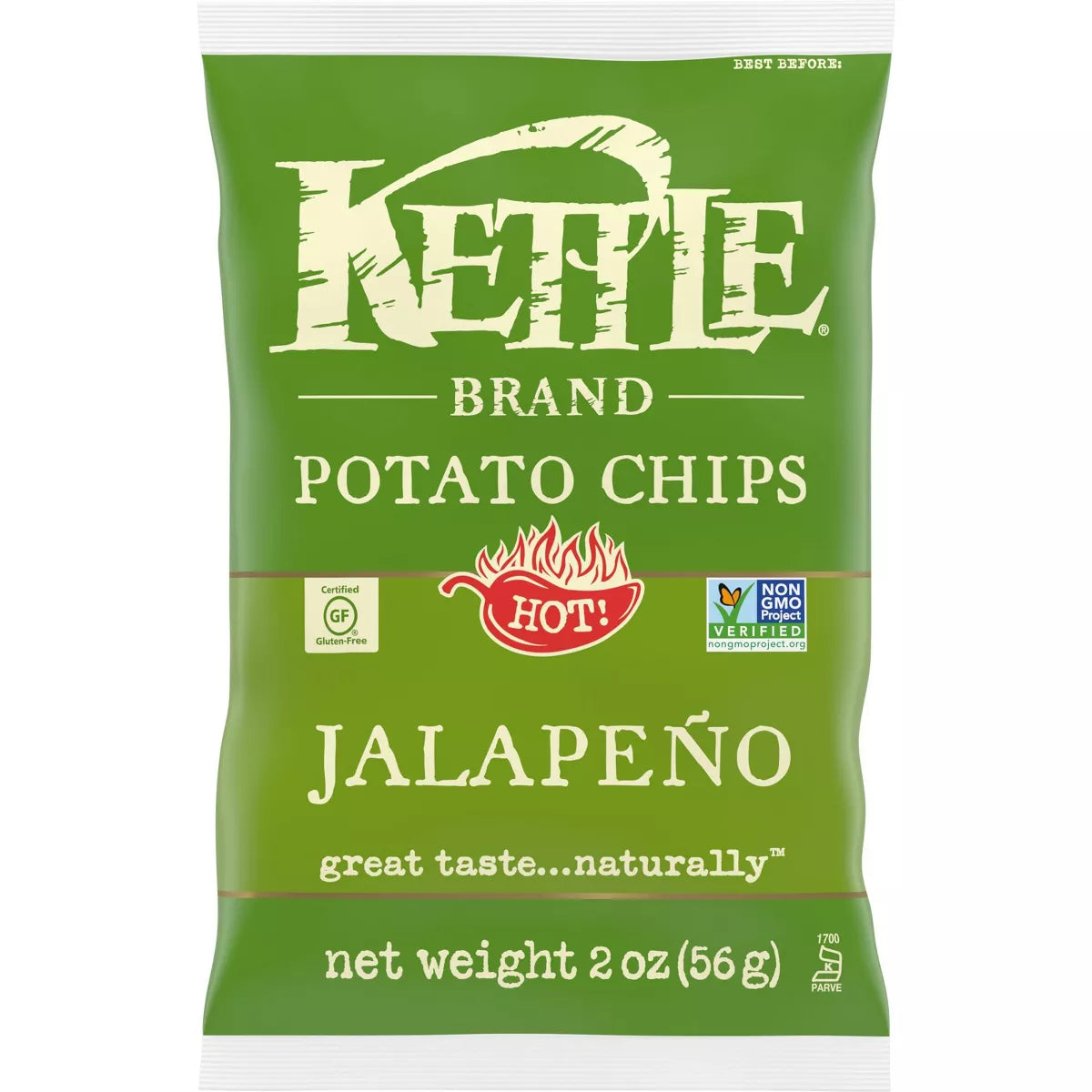 Kettle Brand Potato Chips Jalapeno Kettle Chips Snack 2 oz image 0