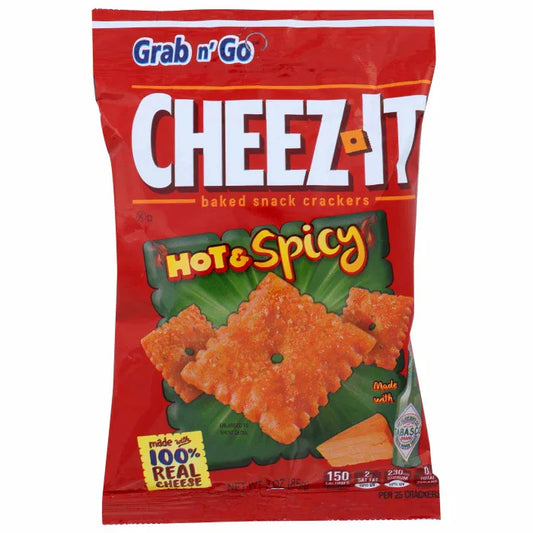 CHEEZ-IT HOT & SPICY CRACKERS 3.75 oz image 0