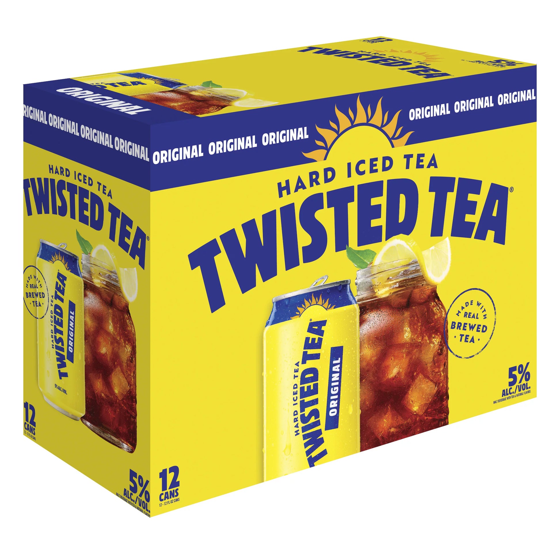 Twisted Tea Original Hard Iced Tea, 12 Pack, 12 fl oz Cans image 0