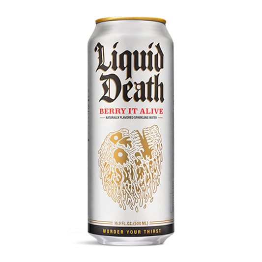 Liquid Death Flavored Sparkling Water with Agave, Berry It Alive 16.9oz image 0