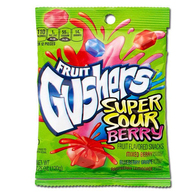 Fruit Gushers Super Sour Berry 4.25 oz image 0