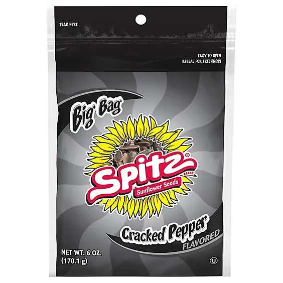 Spitz Sunflower Seeds Cracked Pepper Big Bag 6 oz image 0