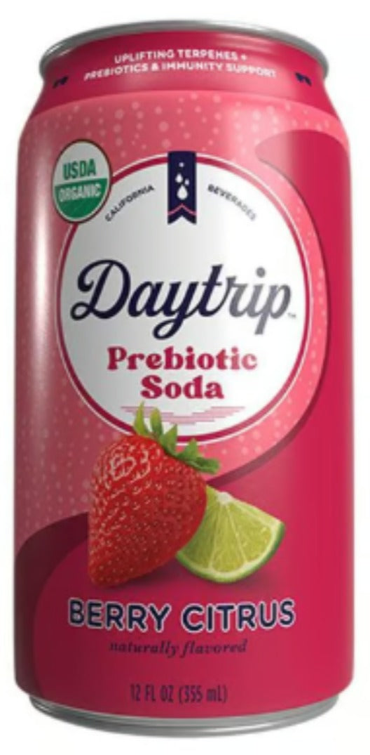 Daytrip Berry Citrus Prebiotic Soda 12oz image 0