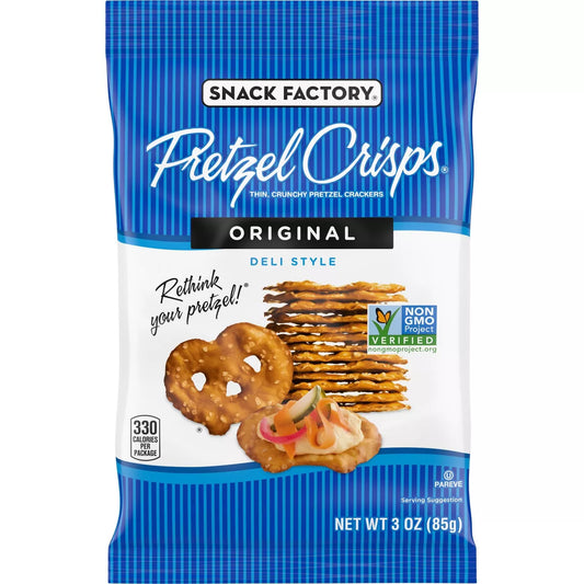 Snack Factory Pretzel Crisps Original 3 oz image 0