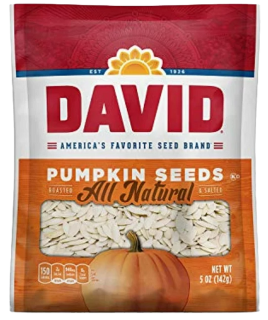 David Roasted and Salted Pumpkin Seeds 5 oz image 0