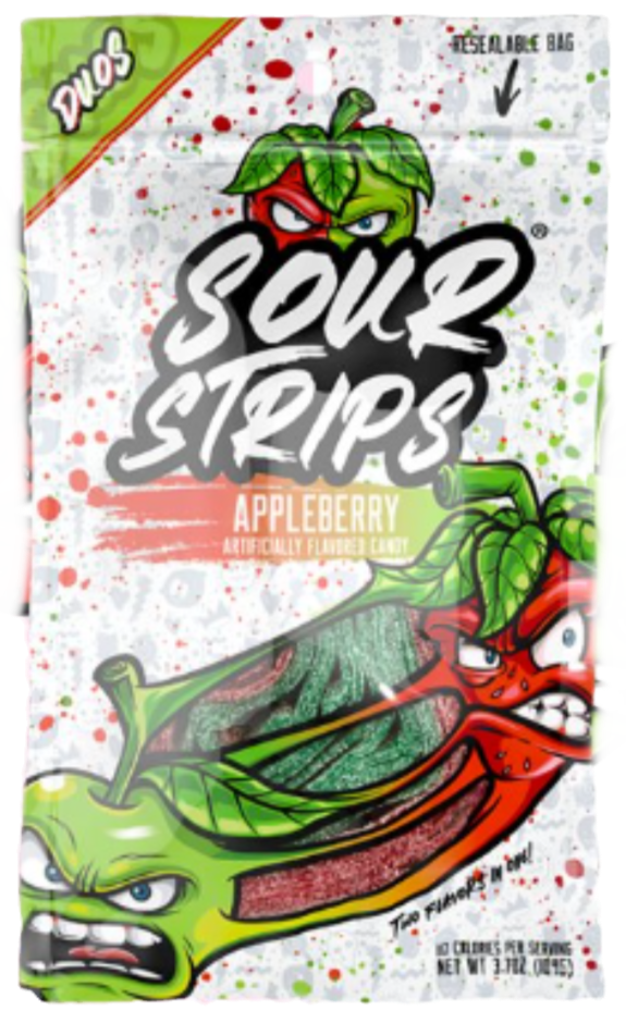 Sour Strips Duos Appleberry 3.4 oz image 0