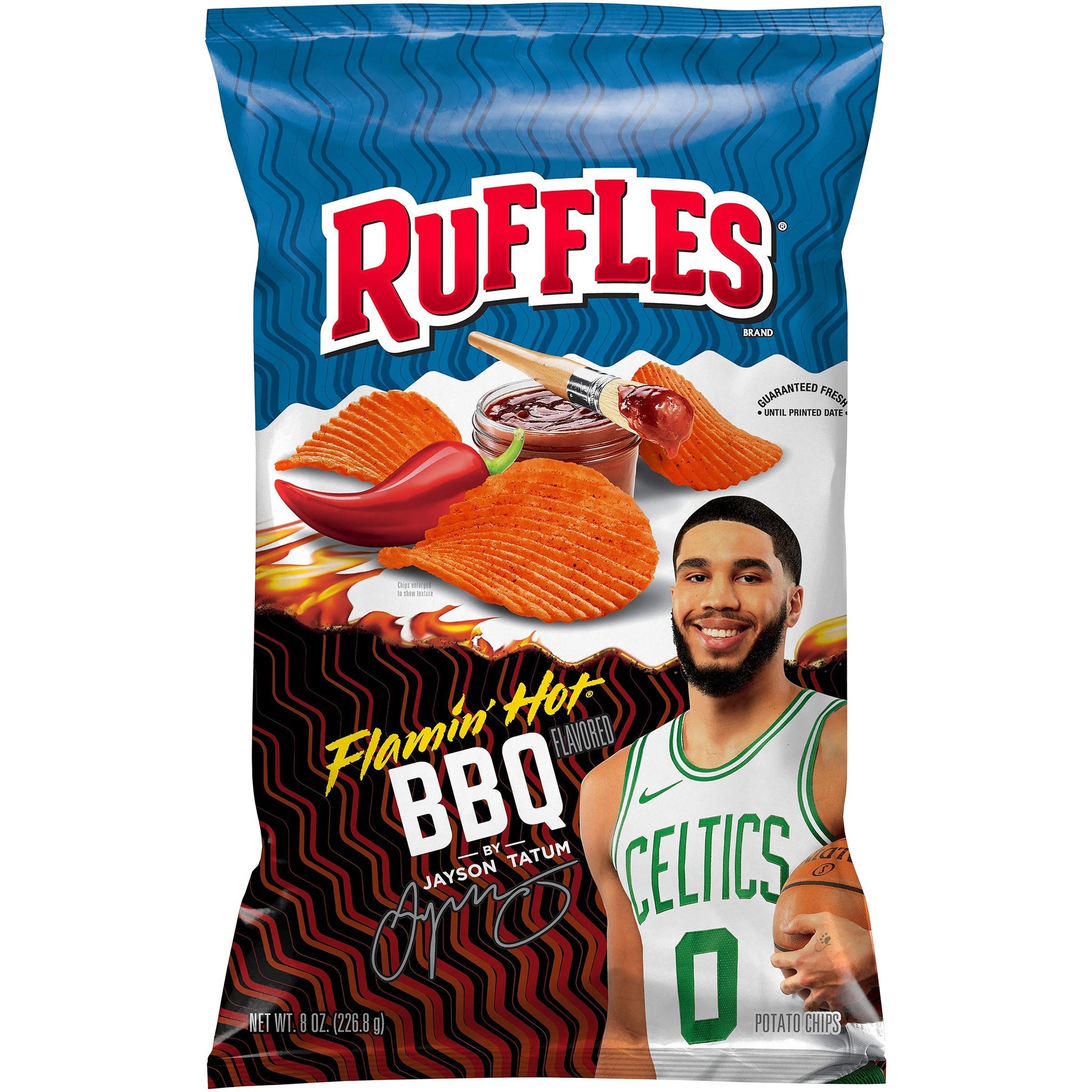 Ruffles Potato Chips, Flamin' Hot BBQ Flavored 2.5 oz image 0