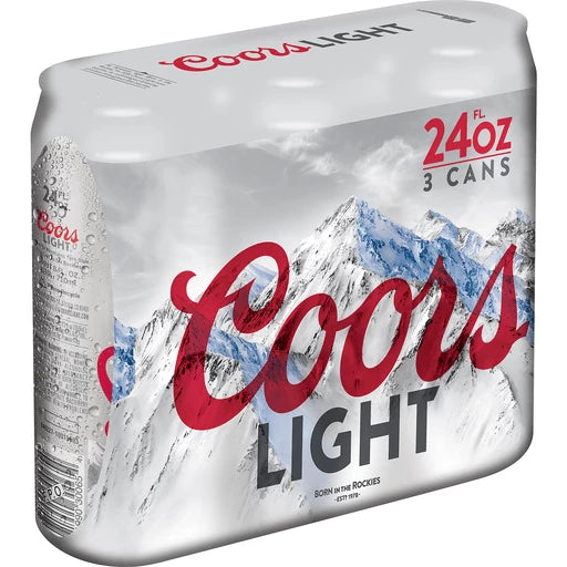 Coors Light Can 3pk 24 oz image 0